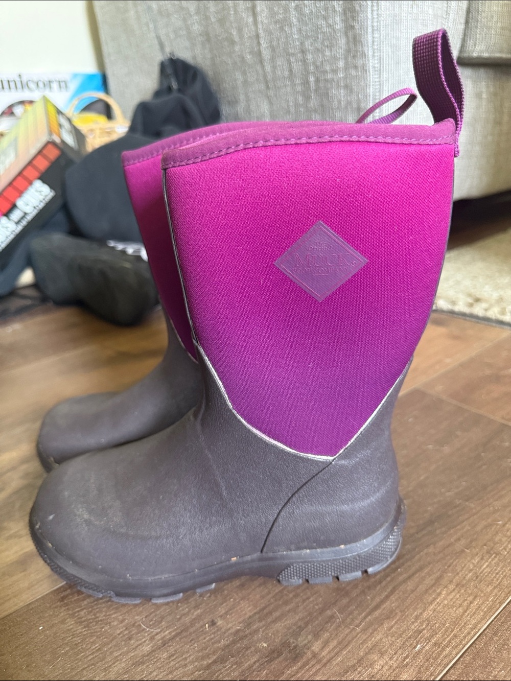 Kids Waterproof Rain & Snow Boots - Pink and Brown